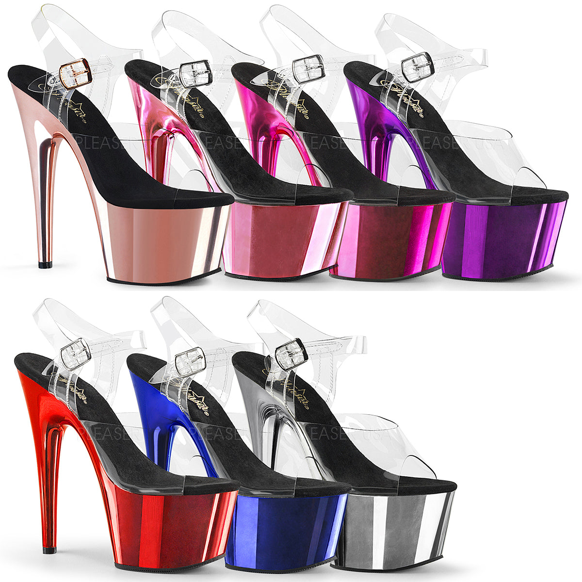 Pleaser(プリーザー)ADORE-708(Chrome)【取寄】