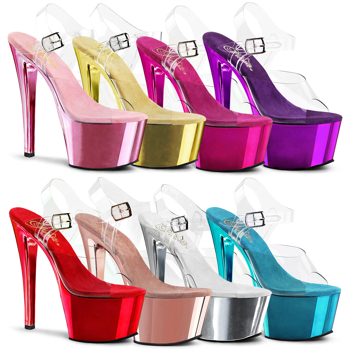 Pleaser(プリーザー)SKY-308 (Chrome)【取寄】