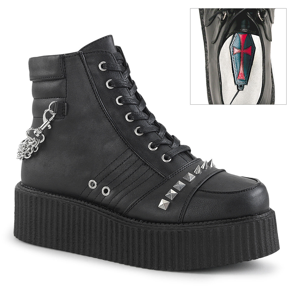 DEMONIA(デモニア) V-CREEPER-565 ラバーソール 厚底靴 黒 #Men's/Unisex◆取り寄せ V-CREEPER-565 / Demonia（デモニア） – eXtremeShoes.jp